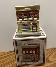 NEW VTG 1993 Home Town America Porcelain Bossie's Barber Shop 4” Tall NOS picture