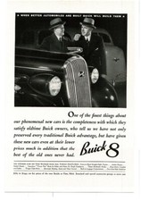 1936 BUICK Special 8 two well-dressed men talking about cars Vintage Print Ad picture