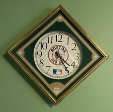 Bulova MLB Boston Red Sox Baseball Diamond Wall Clock Major League Timepiece EUC picture