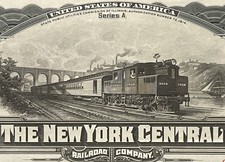 Antique 1913 NY Central Railroad Gold Bond π $1000 Consolidation Mortgage picture
