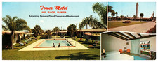Lake Placid Florida Tower Motel  1970's Oversize Multi-View 3.5 x 9-B5 picture