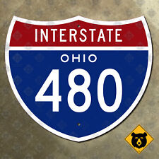 Ohio Interstate 480 highway shield marker road sign 1961 Cleveland 12x10 picture