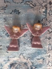vintage mid century pink angel figurines  picture