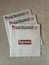 Supreme x The New York Post Newspaper  FULL SET - All 3 Editions (Sleeved) MINT picture