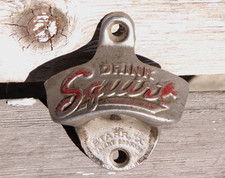 Vintage SQUIRT Starr X Wall Mount Soda Pop Bottle Opener Made in USA picture