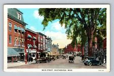 Southbridge MA-Massachusetts, Scenic View, Main St, Hotel, Vintage Postcard picture
