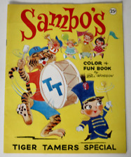 SAMBO'S vintage color fun book by Bill Woggon restaurant advertising picture