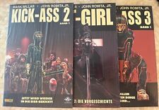 Kick-Ass 2, 3, Hit-Girl Set Mark Millar Graphic Novel Comic - German Language picture