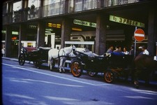 c1960's 35mm Slide Film Vienna Austria Horse Carriages City Street European Sign picture