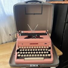 Vintage 1957 PINK Royal Quiet Deluxe Typewriter w/ Original Tweed Case  picture