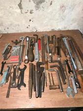 327a Job Lot Vintage Toolbox Contents Tools Spanners Bolsters Drills Wrenches picture