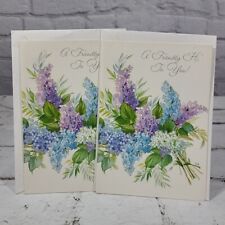 Vintage Buzza Greeting Cards Lot Of 2 A Friendly HI To You Hydrangeas Floral  picture