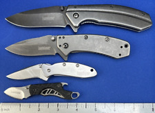 Kershaw Assisted & Manual Open Great USED Lot of 4 Pocketknives picture