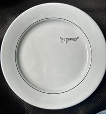 Vintage “El Morocco” Nightclub 9.5” Blue Dinner Plate - Lune Ware Buffalo China picture