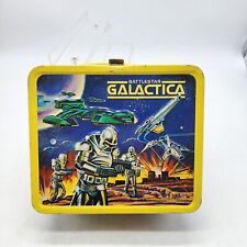 Vintage 1978 Aladdin Battlestar Galactica Metal Lunchbox with Original Thermos picture