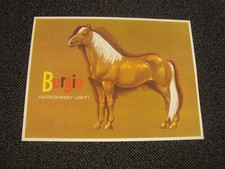 Circa 1960s Burgie Horse Poster, Refreshingly Light, California picture