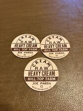 Lot of 3 Hill Top Farm Westminster,VT.Milk Caps  picture