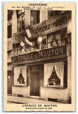 c1940's L'Epaule De Mouton Restaurant Rue Des Harengs Brussels Belgium Postcard picture