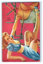 Mutoscope Pinup Girl Card Toots And Saddles Horse Saddle picture
