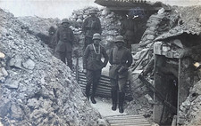 RARE WWI GERMAN REAL PHOTO POSTCARD (RPPC) – 1. TELEPHONSTATION IN LE FORNET picture