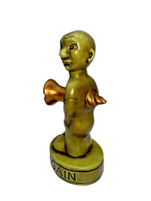 Unique VTG Gag Gift Adult Scr*wed Again Green 5.5” Figurine W/ Gold Screw picture