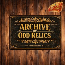 Cabinet of Curiosities Vintage Iron Tin Sign Indoor Outdoor Wall Decor 8x12 picture