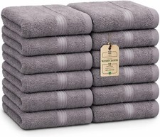 Luxe 12-piece Washcloth Set - 100% Cotton, Soft & Absorbent, Easy Care, Premium picture
