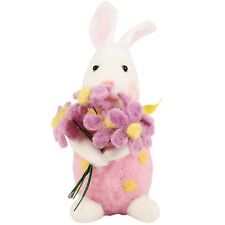 Primitives By Kathy Felt Bunny Bouquet Rabbit Critter Ornament Easter Spring picture