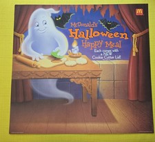 Vintage 1992 McDonalds Halloween Happy Meal Store Display Sign Poster board picture