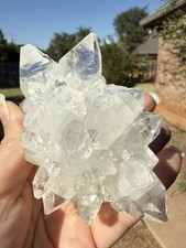 High Quality Diamond Apophyllite Cluster Large clear crystal Points 9.2oz 96mm picture