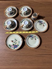 Vintage Made in Japan Floral Lusterware Tea Set 12 Pc Cups Saucers Creamer picture