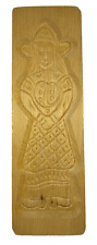 Vtg Hand Carved Dutch Netherlands Wood Speculaas Cookie Bakers Mold Gingerbread picture