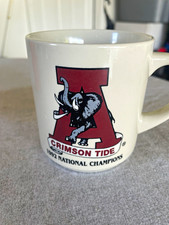 Alabama Crimson Tide 1992 National Champions Coffee Mug Ceramic White/Crimson picture
