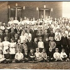 1909 Catholic School Students RPPC Children Real Group Photo St Patricks Vtg A27 picture