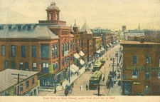 Brockton, Illinois Holmes Postcard Antique 1905 East Side of Main St.  N picture