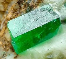 94 Ct Wow High Quality Top Green Swat Emerald Huge Crystals On Matrix @PAK picture