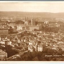 c1930s Prague Petrin Birds Eye RPPC Real Photo Postcard Aerial Prahna Czechia A3 picture