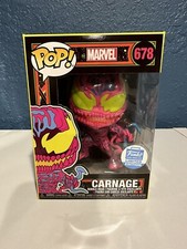 Black Light Carnage AUTHENTIC  Funko POP Funko Shop Exclusive #678 NEAREST MINT picture