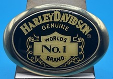 1983 Harley-Davidson World’s No. 1 Genuine Brand Motorcycle Belt Buckle VTG NOS picture