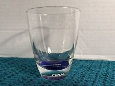 CIROC Weighted 4”x3” Vodka Rocks Glass Thick Cobalt Blue Bottom Italy picture
