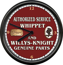 Whippet Willys Knight Willy's Auto Sales Service Parts Dealer Sign Wall Clock picture