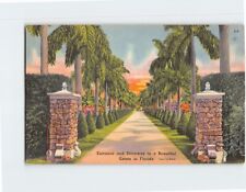 Postcard Entrance & Driveway to a Beautiful Estate in Florida USA picture
