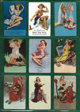 9 Vintage Gil Elvgren Pinup Paintings on Mint Near Mint Playing Cards 1940s-60s picture