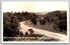 1946 RPPC Lincoln HWY Des Moines River Valley Boone IA Iowa Old Cars Postcard picture