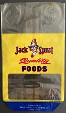 c-1930s Lot of Four (4) Jack Sprat Quality Food Bags- Chicago, Illinois  UNUSED  picture