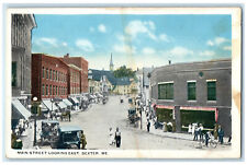 c1930's Main Street Looking East Dexter Maine ME Vintage Unposted Postcard picture