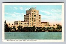 Miami Beach FL-Florida, Flamingo Hotel, Advertising, Vintage Souvenir Postcard picture
