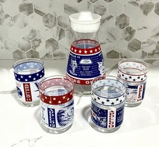 Apollo Space Moon Landing Glass Carafe 4 Glasses Apollo 11,12, 13, 14 NASA NEW picture
