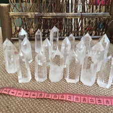 20pcs natural clear quartz obelisk crystal wand point healing 40-60mm picture