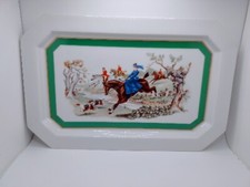 Vtg Elizabeth Arden Ceramic Cosmetic Tray Horse Southern Heirlooms Japan RARE picture